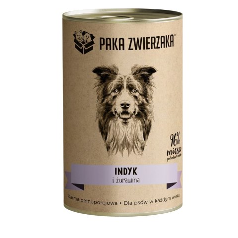 Paka Zwierzaka Indyk i żurawina 400g PAKA ZWIERZAKA Paka Zwierzaka Indyk i żurawina 400g PAKA ZWIERZAKA