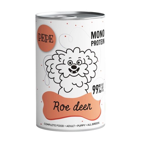 Paka Zwierzaka Pepe Roe Deer 99% sarna 400g PAKA ZWIERZAKA