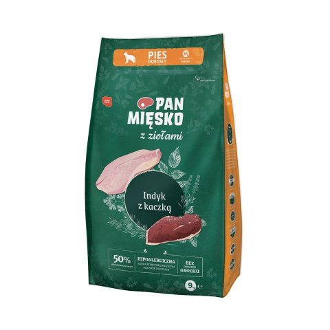 Pan Mięsko Indyk z kaczką (dorosły) M 9kg PAN MIĘSKO Pan Mięsko Indyk z kaczką (dorosły) M 9kg PAN MIĘSKO