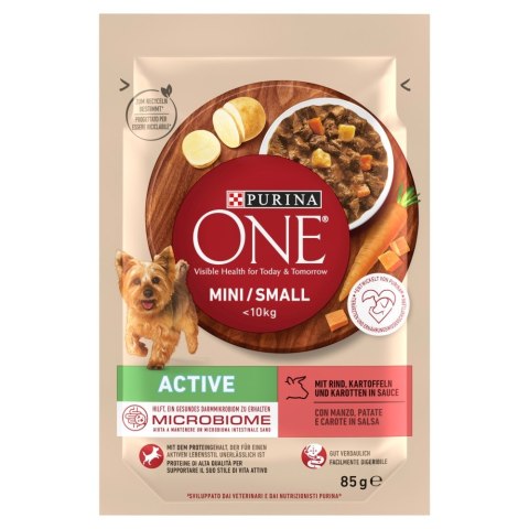 Purina ONE MINI Dog Active GiG wołowina, ziem. 85g PURINA NESTLE