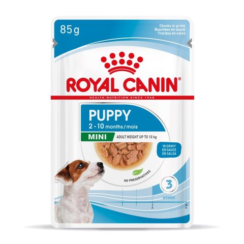 ROYAL CANIN SHN Mini Puppy w sosie - mokra karma dla szczeniąt - 12X85 g Royal Canin ROYAL CANIN SHN Mini Puppy w sosie - mokra karma dla szczeniąt - 12X85 g Royal Canin