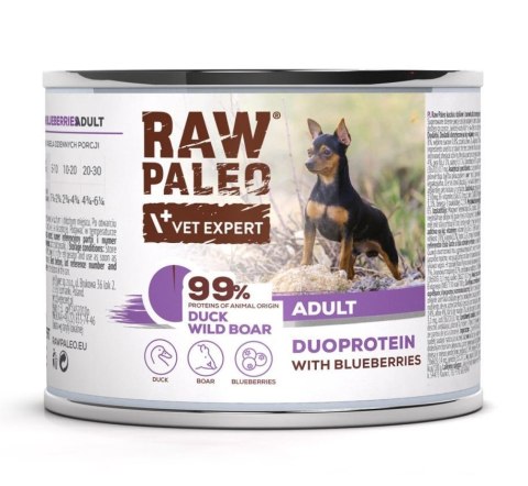 Raw Paleo Duck&Boar Adult Can 200g VetExpert Raw Paleo Duck&Boar Adult Can 200g VetExpert