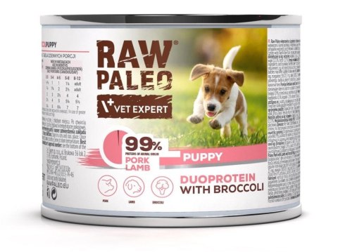 Raw Paleo Pork&Lamb Puppy Can 200g VetExpert Raw Paleo Pork&Lamb Puppy Can 200g VetExpert