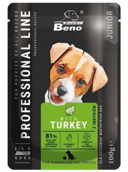 Super Beno Saszetka dla szczeniąt wszystkich ras z indykiem 100g Super Benek
