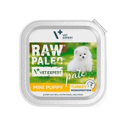 VetExpert Raw Paleo Indyk Pate Mini Puppy alu tray 150g VetExpert