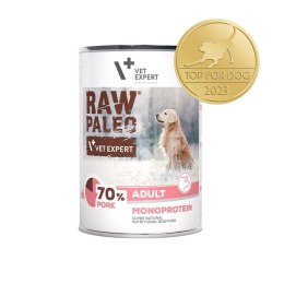 VetExpert Raw Paleo Wieprzowina Adult Can 400g VetExpert