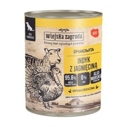 Wiejska Zagroda Indyk z jagnięciną - mokra karma dla psa - 800g Wiejska zagroda