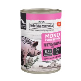 Wiejska Zagroda Monobiałkowa dla psa Wieprzowina 400g Wiejska zagroda
