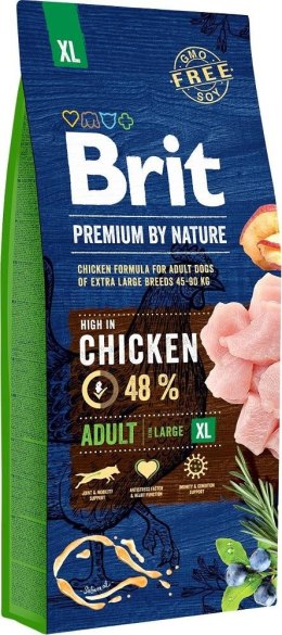 BRIT Premium by Nature Adult XL - sucha karma dla psów dorosłych dużych ras - 15 kg Brit