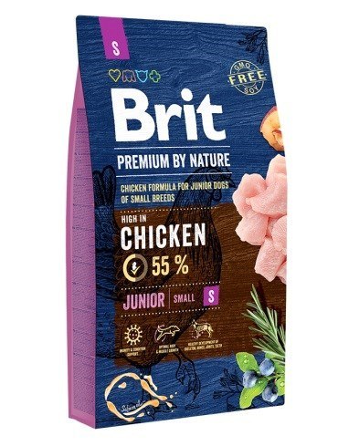 BRIT Premium by Nature Chicken Small Junior - sucha karma dla psa - 3 kg Brit BRIT Premium by Nature Chicken Small Junior - sucha karma dla psa - 3 kg Brit
