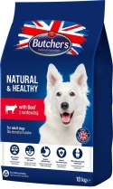 Butcher's Natural&Healthy z wołowiną - sucha karma dla psa - 10 kg Butcher's
