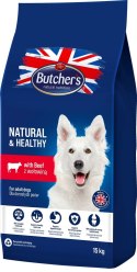 Butcher's Natural&Healthy z wołowiną - sucha karma dla psa - 15 kg Butcher's