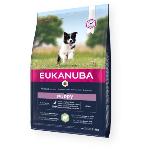 EUKANUBA Puppy & Junior Small & Medium Lamb & Rice - sucha karma dla szczeniąt - 2,5 kg EUKANUBA EUKANUBA Puppy & Junior Small & Medium Lamb & Rice - sucha karma dla szczeniąt - 2,5 kg EUKANUBA