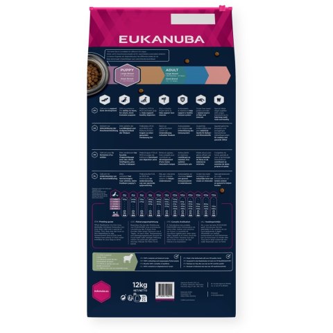 EUKANUBA Szczenie duża rasa bez zbóż jagnięcina - sucha karma dla psa - 12 kg EUKANUBA EUKANUBA Szczenie duża rasa bez zbóż jagnięcina - sucha karma dla psa - 12 kg EUKANUBA