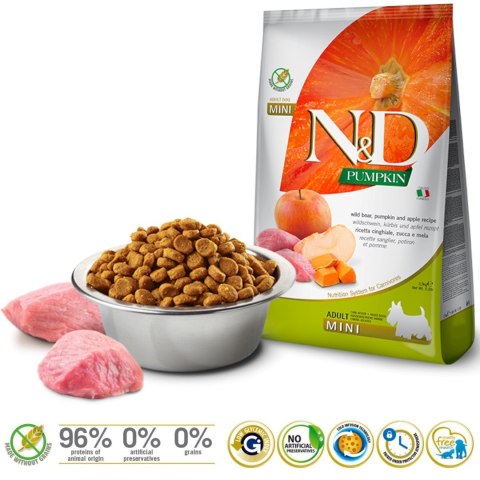 FARMINA N&D Pumpkin Boar & Apple Adult Mini - sucha karma dla psa - 2,5kg Farmina FARMINA N&D Pumpkin Boar & Apple Adult Mini - sucha karma dla psa - 2,5kg Farmina