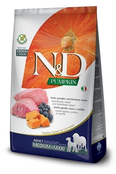 FARMINA N&D Pumpkin Lamb & Blueberry Adult Medium & Maxi - sucha karma dla psa - 12kg Farmina FARMINA N&D Pumpkin Lamb & Blueberry Adult Medium & Maxi - sucha karma dla psa - 12kg Farmina