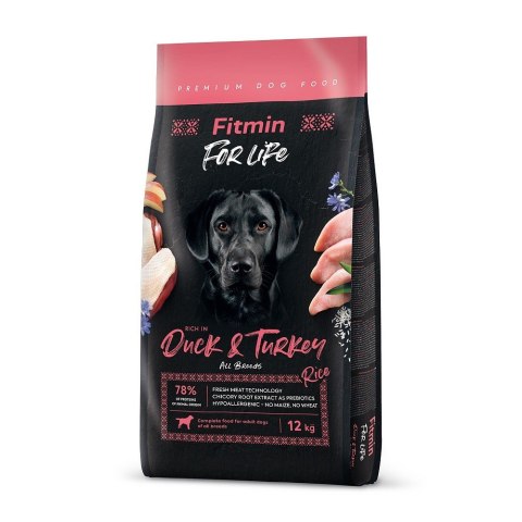 FITMIN Dog For Life Duck & Turkey - sucha karma dla psa - 12 kg FITMIN FITMIN Dog For Life Duck & Turkey - sucha karma dla psa - 12 kg FITMIN