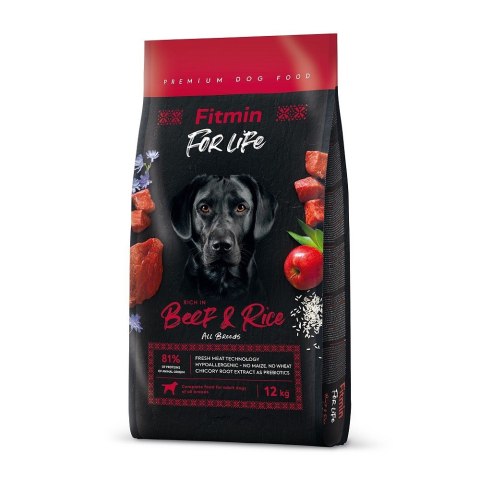 FITMIN Dog for life Beef & Rice - sucha karma dla psa - 12 kg FITMIN FITMIN Dog for life Beef & Rice - sucha karma dla psa - 12 kg FITMIN