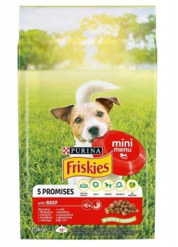 FRISKIES Mini Menu Wołowina z warzywami - sucha karma dla psa - 1,5 kg PURINA NESTLE