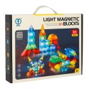 Klocki magnetyczne konstrukcyjne świecące elementy figury 3D 64 el. Kik Sp. z o. o. Sp. k.
