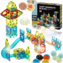 Kik Sp. z o. o. Sp. k. Klocki magnetyczne marble tor kulkowy świecący 75 elementów