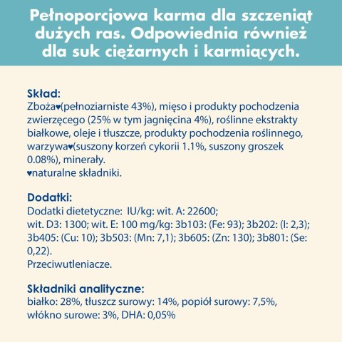 PURINA DOG CHOW Puppy Lamb - sucha karma dla szczeniąt wszystkich ras - 14 kg PURINA NESTLE PURINA DOG CHOW Puppy Lamb - sucha karma dla szczeniąt wszystkich ras - 14 kg PURINA NESTLE
