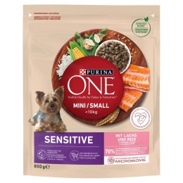 PURINA One Mini/Small Sensitive Łosoś, ryż - sucha karma dla psa - 800 g PURINA NESTLE