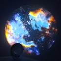 Kik Sp. z o. o. Sp. k. Projektor gwiazd nieba lampka nocna LED USB planetarium planety 12 dysków 360° timer