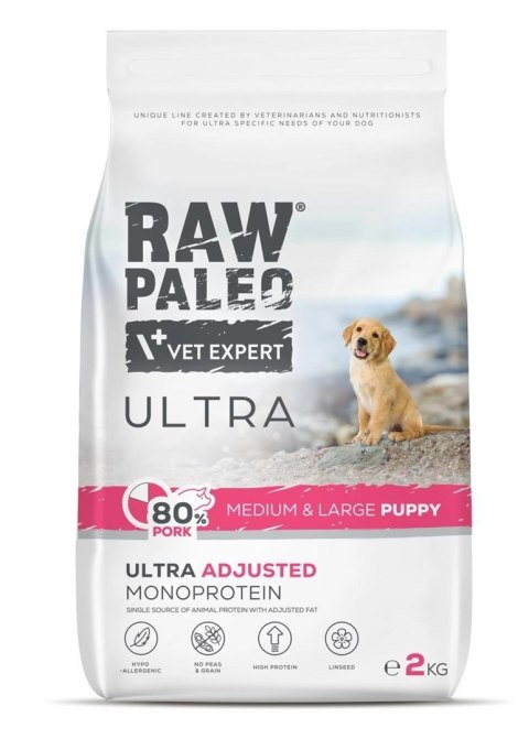 Raw Paleo Ultra Pork Medium&Large Puppy 2kg VetExpert