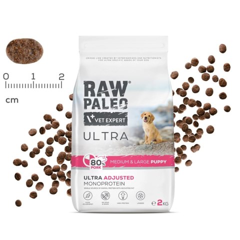 Raw Paleo Ultra Pork Medium&Large Puppy 2kg VetExpert Raw Paleo Ultra Pork Medium&Large Puppy 2kg VetExpert
