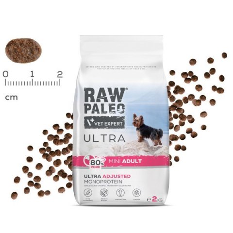 Raw Paleo Ultra Pork Mini Adult 2kg VetExpert Raw Paleo Ultra Pork Mini Adult 2kg VetExpert