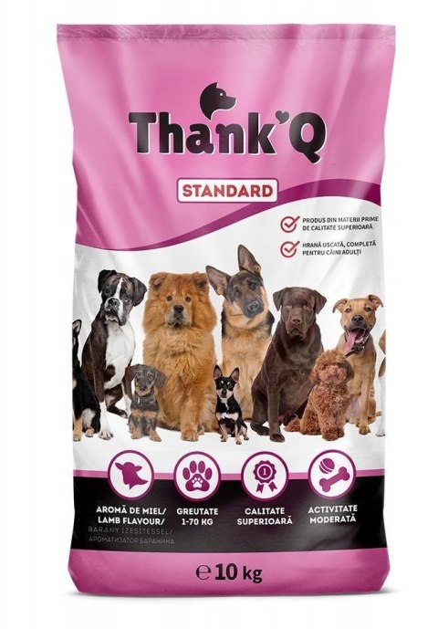 THANK'Q STANDARD Karma dla psa, jagnięcina 10 kg HURTOWNIA KARM