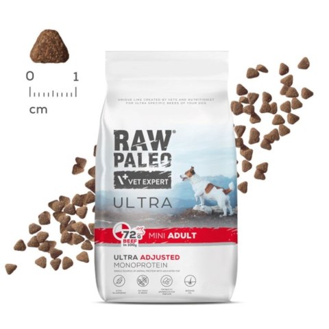 VetExpert Raw Paleo Ultra Beef Mini Adult - Karma sucha dla psów - 8kg VetExpert VetExpert Raw Paleo Ultra Beef Mini Adult - Karma sucha dla psów - 8kg VetExpert