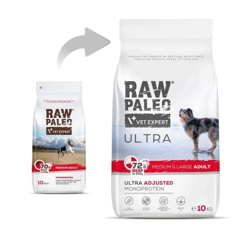 VetExpert Raw Paleo Ultra Wołowina Medium&Large Adult 10kg VetExpert VetExpert Raw Paleo Ultra Wołowina Medium&Large Adult 10kg VetExpert