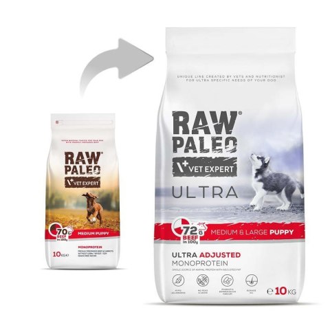 VetExpert Raw Paleo Ultra Wołowina Medium&Large Puppy 10kg VetExpert VetExpert Raw Paleo Ultra Wołowina Medium&Large Puppy 10kg VetExpert