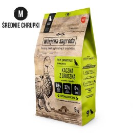 WIEJSKA ZAGRODA Kaczka z gruszką (dorosły) chrupki M - Karma sucha dla psa - 9kg Wiejska zagroda
