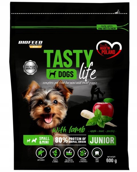 BIOFEED TASTY DOGS LIFE JUNIOR SMALL WITH LAMB 600G BIOFEED