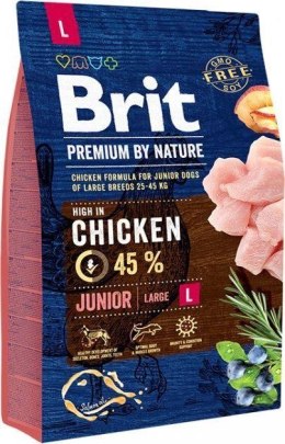 BRIT Premium By Nature Junior L - sucha karma dla szczeniąt dużych ras - 3 kg Brit