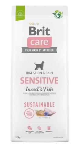 Brit Care Sustainable Sensitive Insect & Fish - sucha karma dla psa - 12 kg Brit