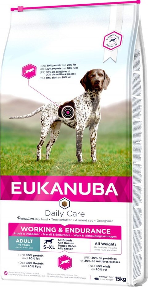 EUKANUBA Performance Working & Endurance - sucha karma dla psa - 15 kg EUKANUBA