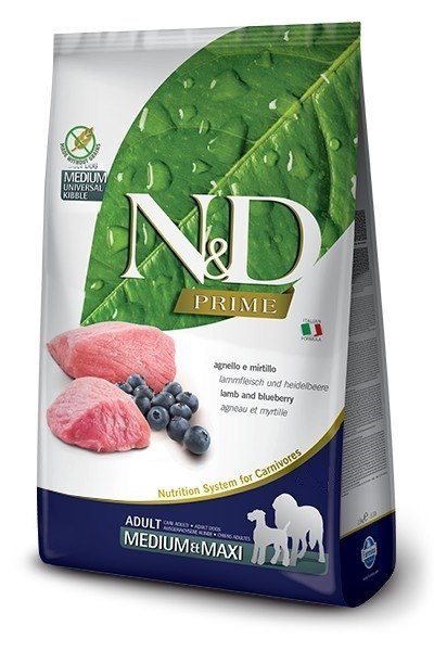 FARMINA N&D Prime Lamb & Blueberry Adult Medium & Maxi - sucha karma dla psa - 12kg Farmina FARMINA N&D Prime Lamb & Blueberry Adult Medium & Maxi - sucha karma dla psa - 12kg Farmina