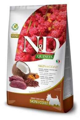 FARMINA N&D Quinoa Dog Skin&Coat Venison, Coconut Adult Mini - sucha karma dla psa - 2.5 kg (WYPRZEDAŻ) Farmina