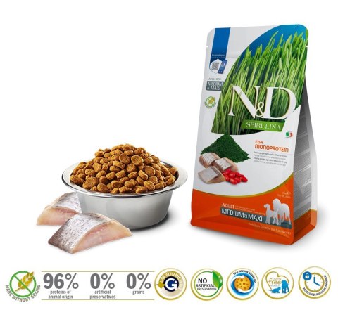 FARMINA N&D Spirulina Herring Adult Medium&Maxi - sucha karma dla psa - 7 kg Farmina FARMINA N&D Spirulina Herring Adult Medium&Maxi - sucha karma dla psa - 7 kg Farmina