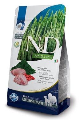 FARMINA N&D Spirulina Lamb Adult Medium&Maxi - sucha karma dla psa - 7 kg Farmina