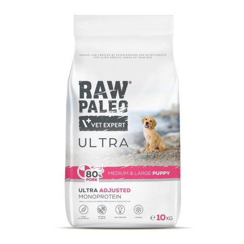 Raw Paleo Ultra Pork Medium&Large Puppy 10kg VetExpert Raw Paleo Ultra Pork Medium&Large Puppy 10kg VetExpert