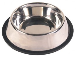 TRIXIE Miska ze stali nierdzewnej na gumowej podkładce dla psa o 20 cm - 1,8 L TRIXIE