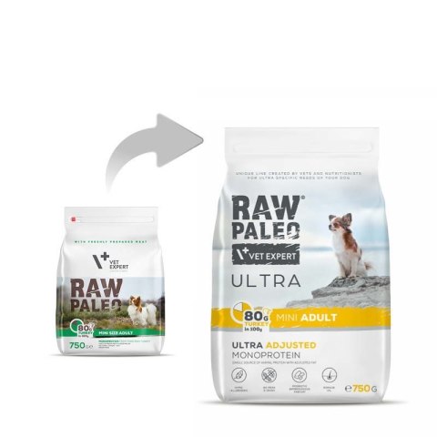 VetExpert Raw Paleo Ultra Indyk Mini Adult 750g VetExpert VetExpert Raw Paleo Ultra Indyk Mini Adult 750g VetExpert